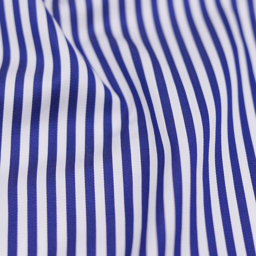 Cotton Sateen Boxer Shorts  Blue Stripe