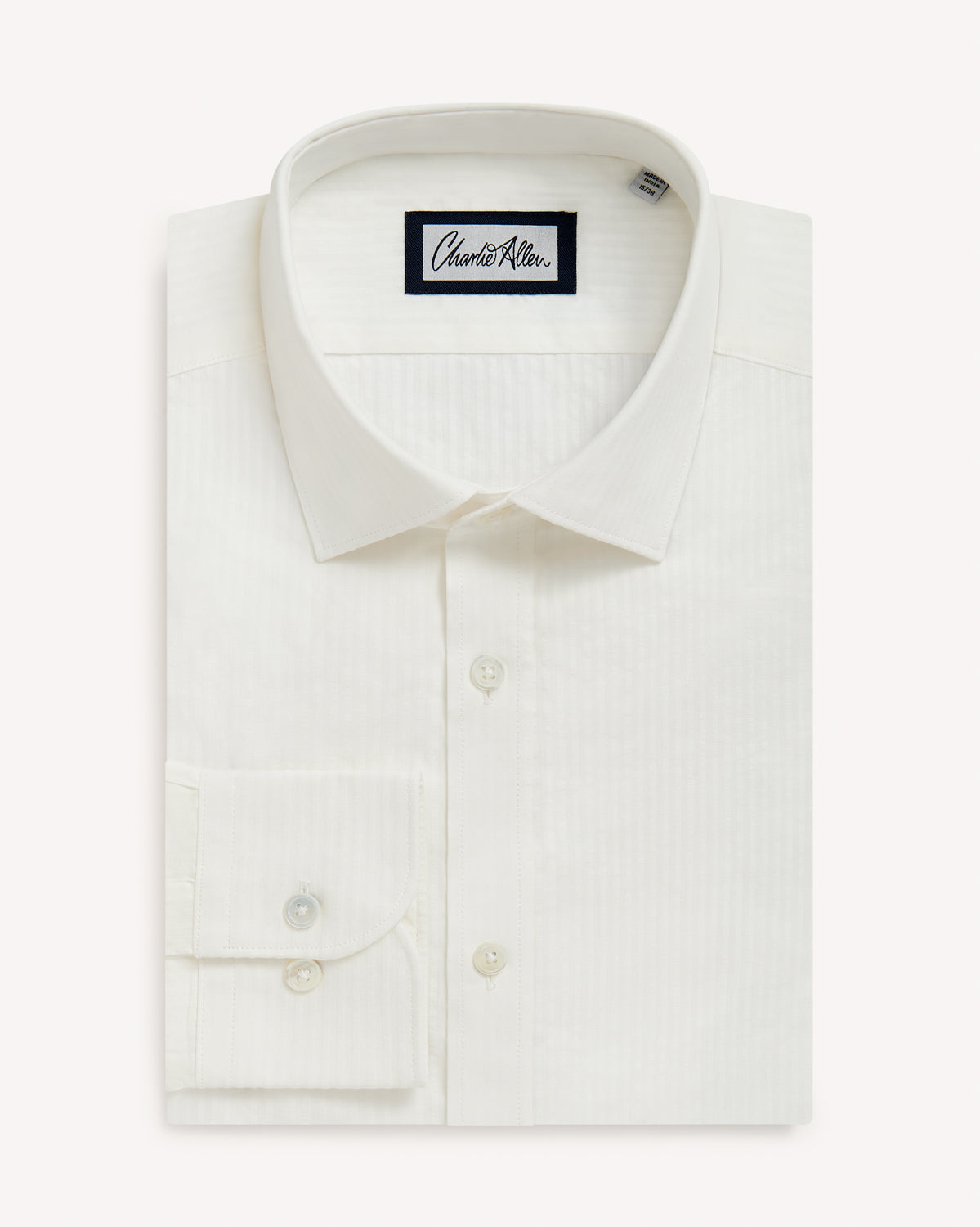 Cotton Stripe Shirt - White