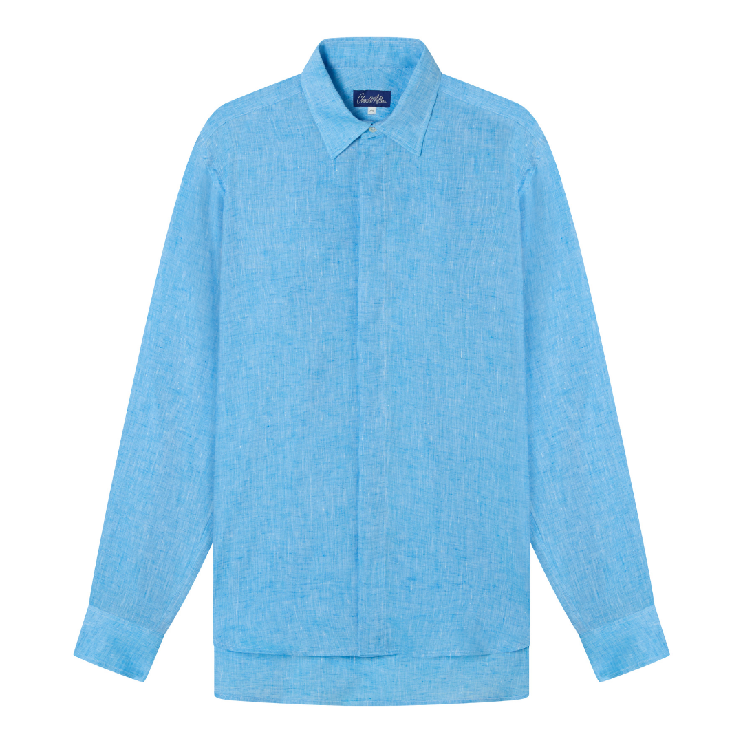 Aqua Linen Shirt