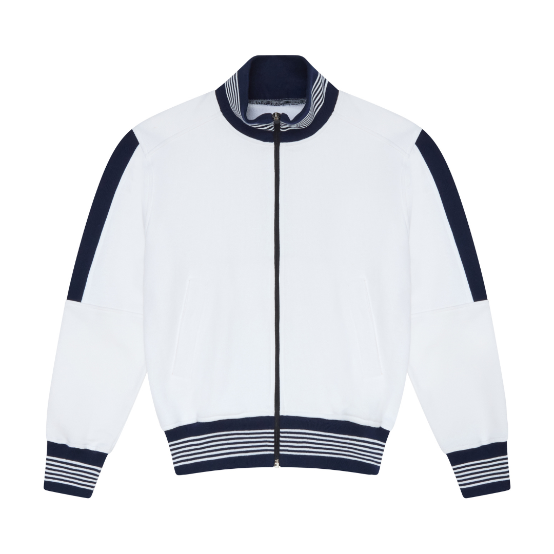 White and Blue Anthem Jacket