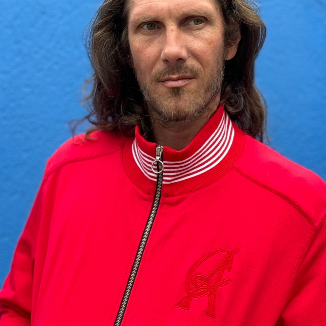 Red Retro  Anthem Jacket