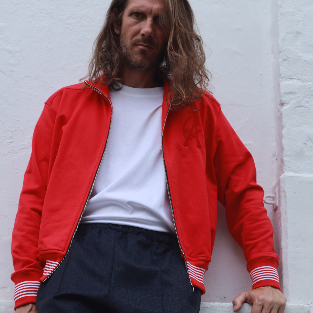 Red Retro  Anthem Jacket