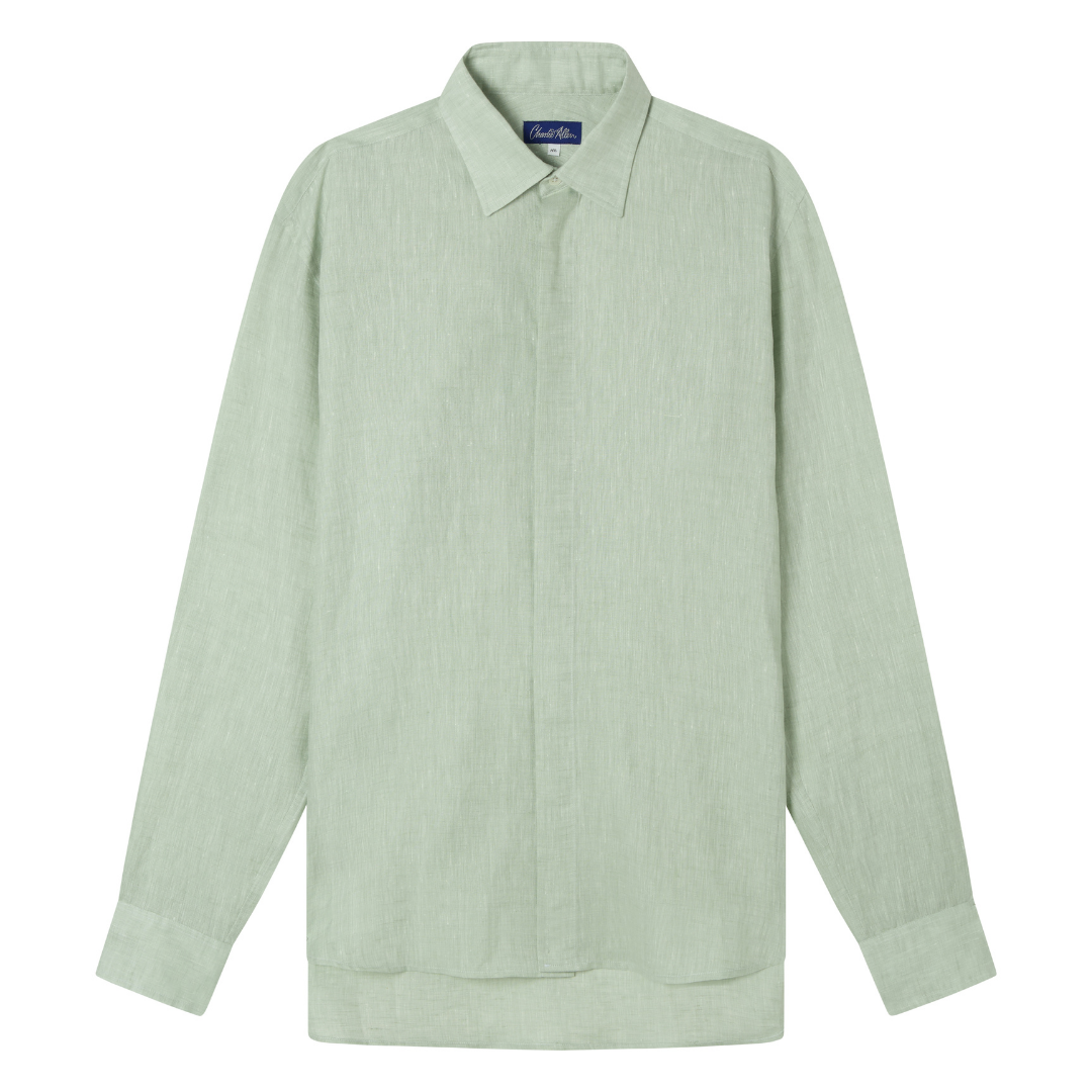 Sage Green  Linen Shirt