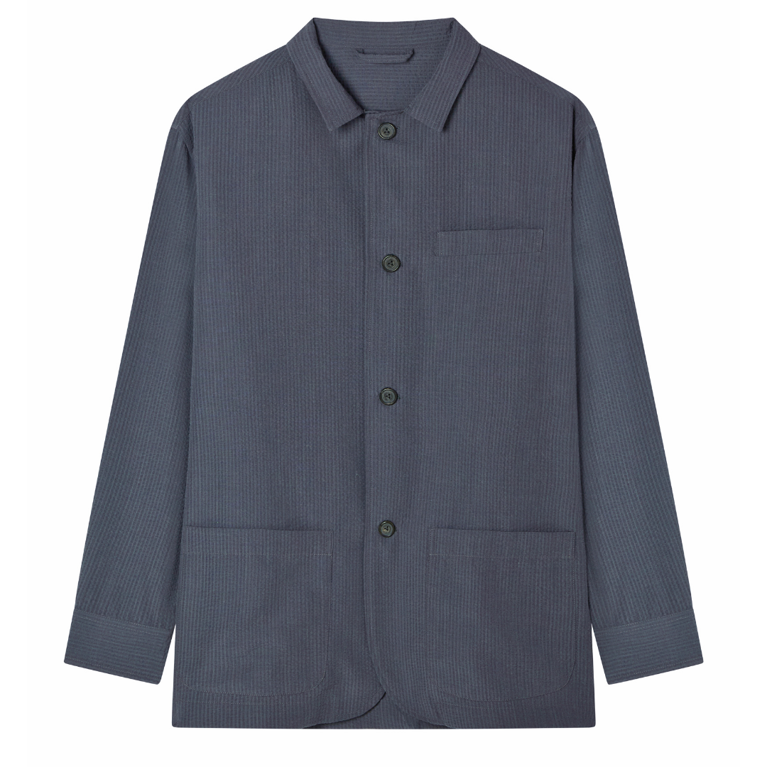 GREY SEERSUCKER  GEMMELL CHORE JACKET