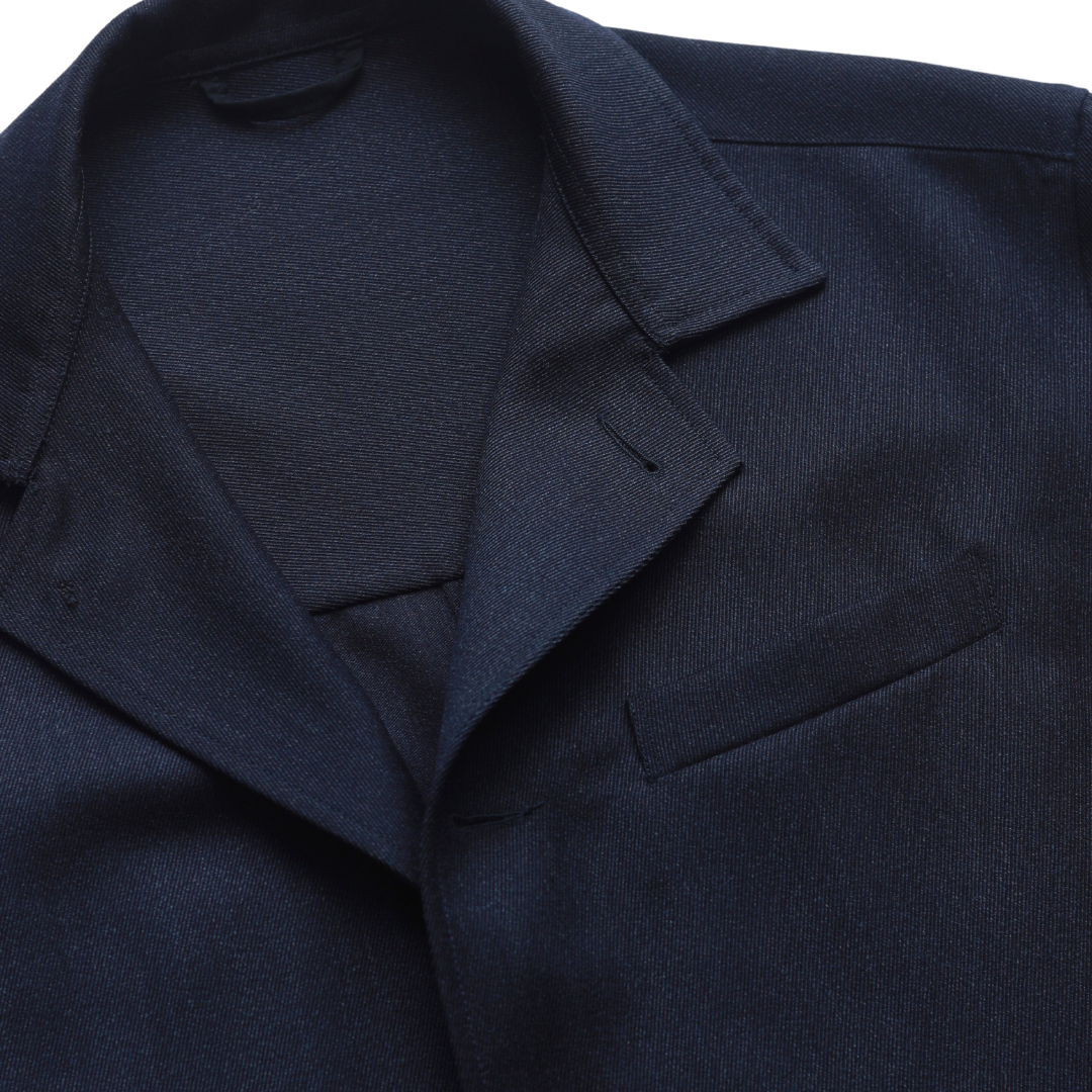 NAVY WOOL TWILL GEMMELL CHORE JACKET