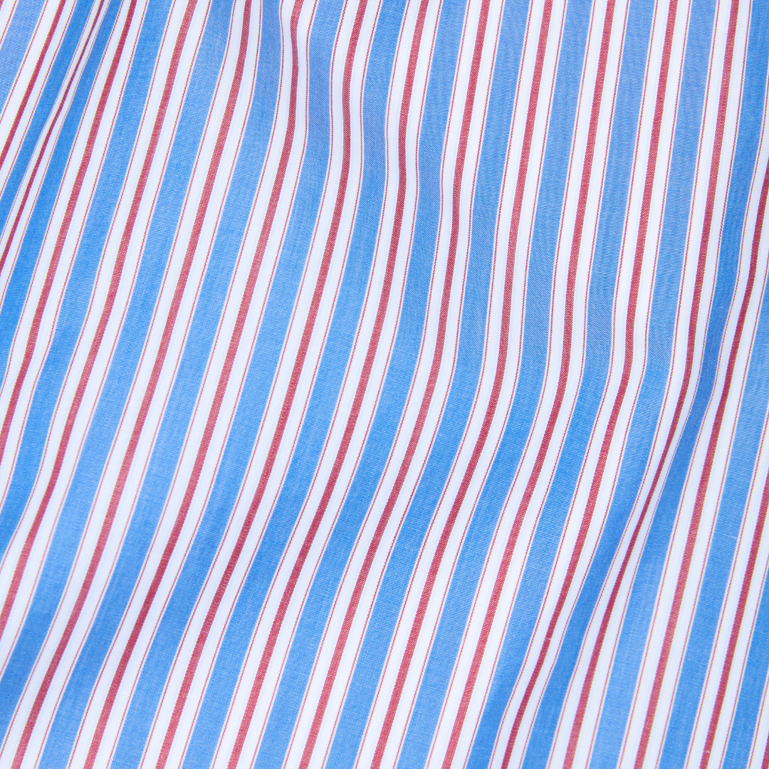 Blue stripe Cotton Sateen Button-down Shirt