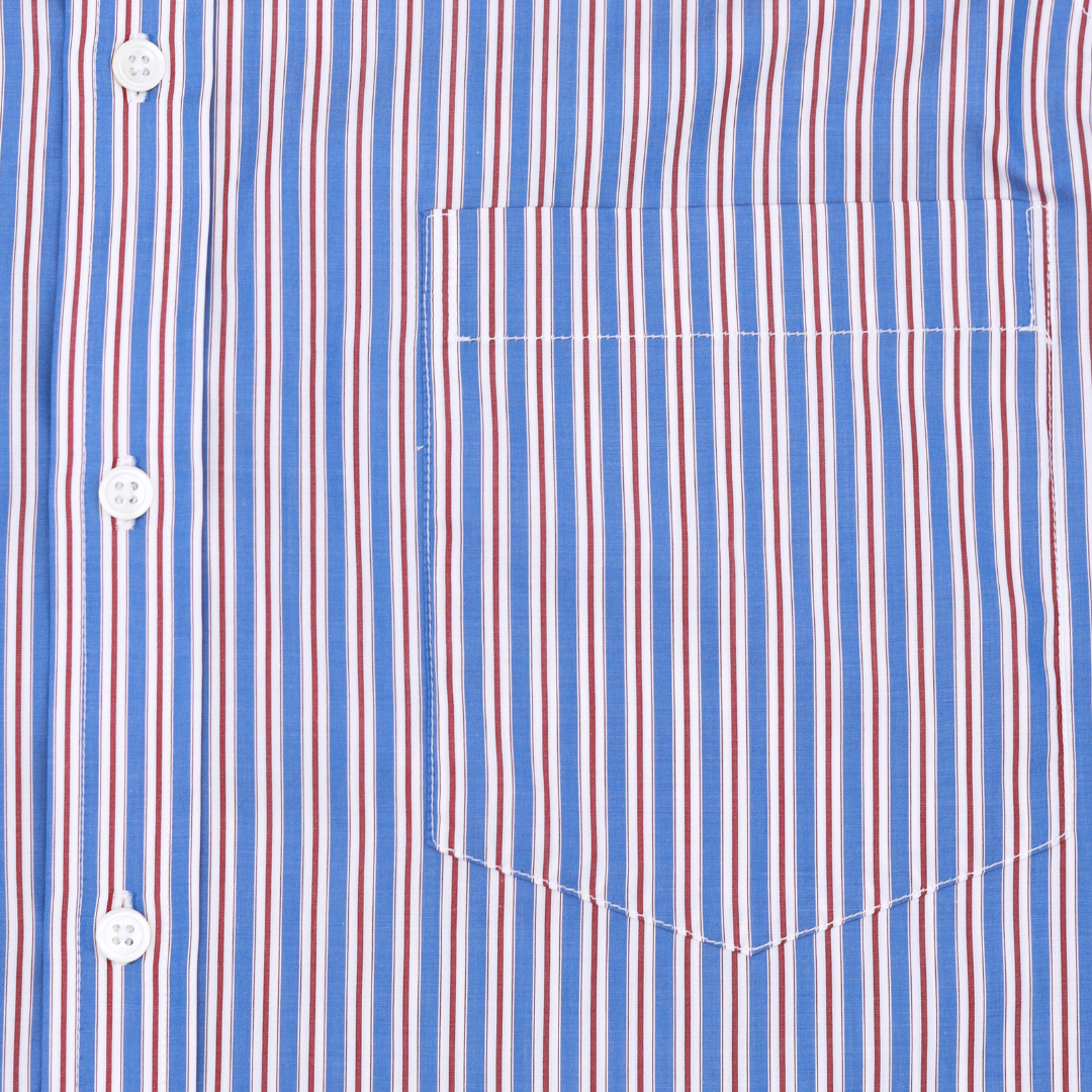 Blue stripe Cotton Sateen Button-down Shirt