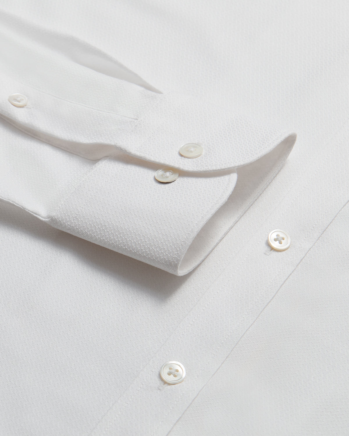 Textured Cotton Shirt - White