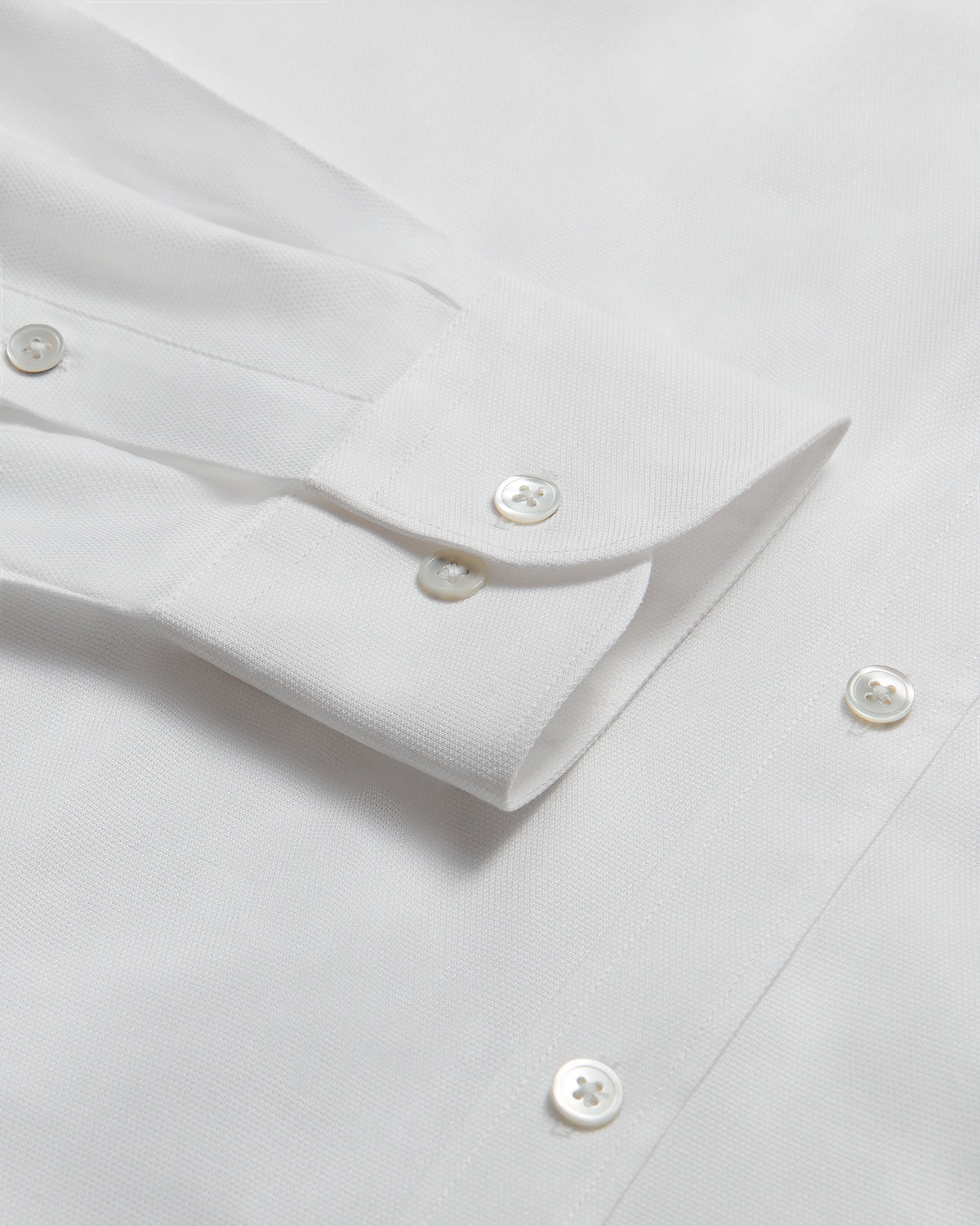 Textured Cotton Shirt - White