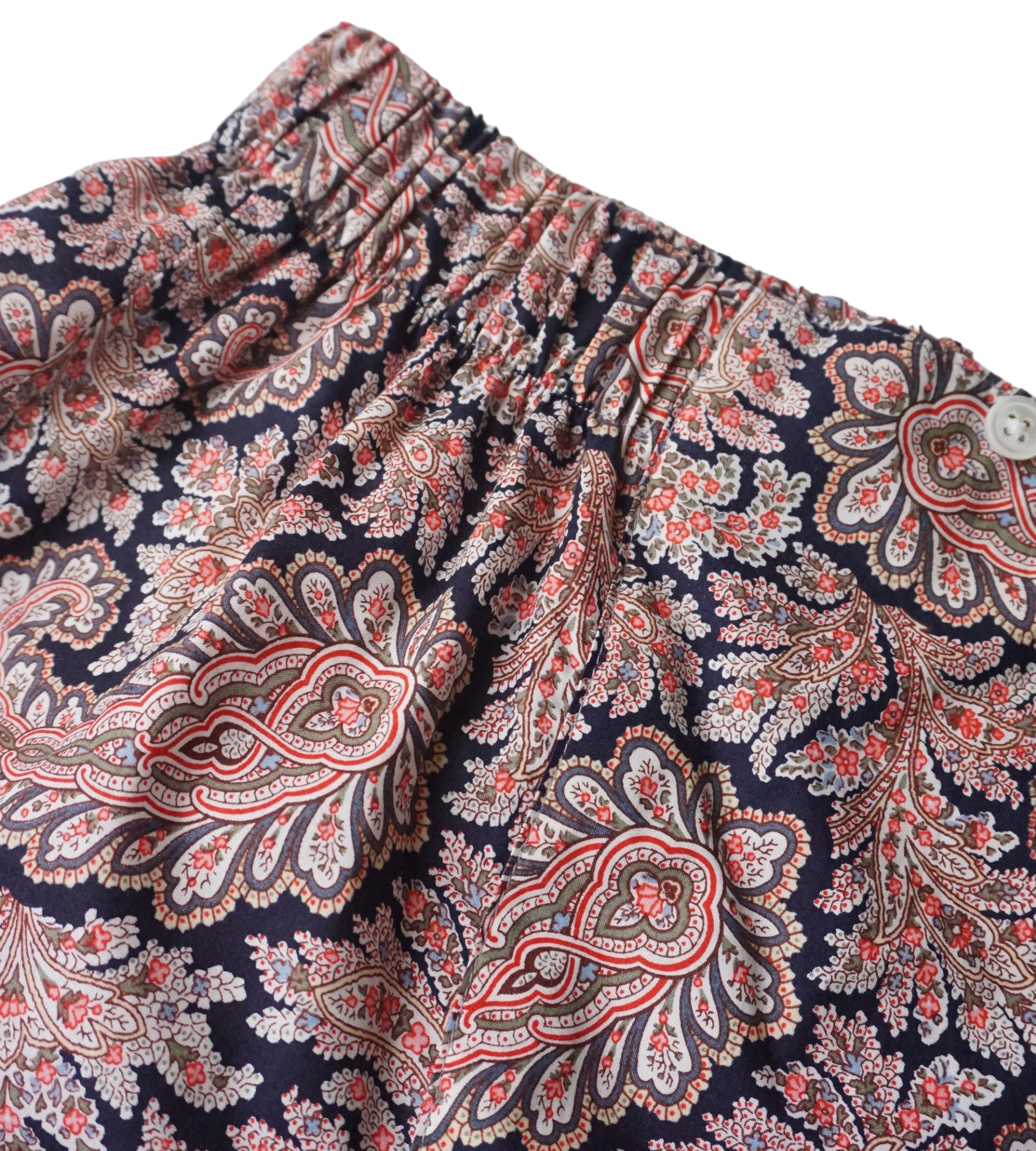 Navy/Red Paisley Cotton Boxers