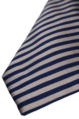 Pink and Navy Stripe Silk tie