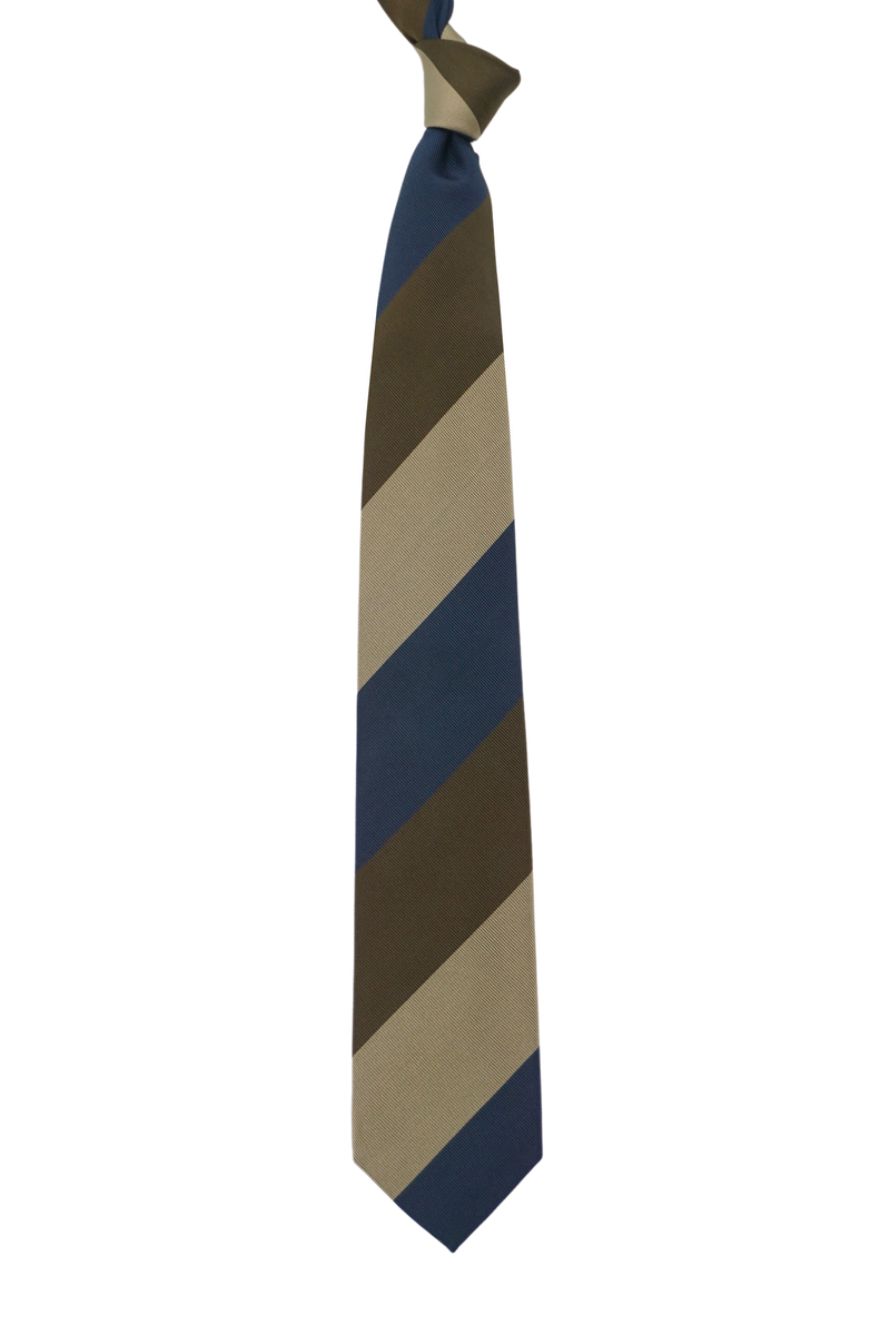 Oversized regimental Stripe Brown Tie