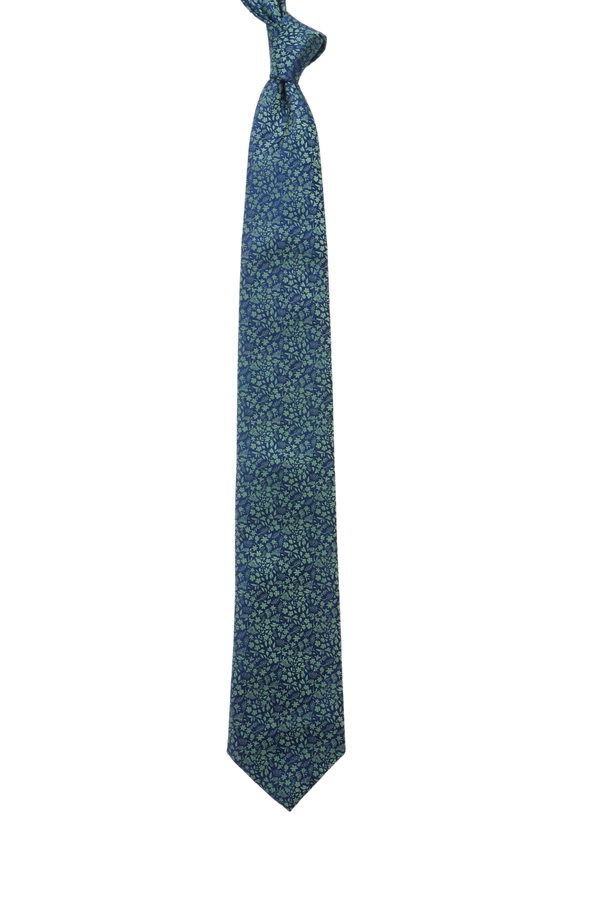 Green/Navy Floral Tie